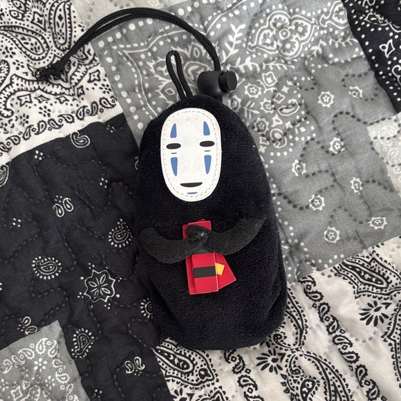 Studio ghibli no face reusable bag and pouch - Picture 1 of 3